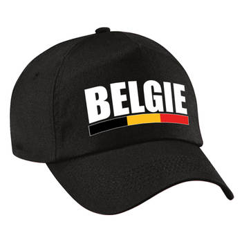 Belgie landen pet/baseball cap zwart volwassenen - Verkleedhoofddeksels