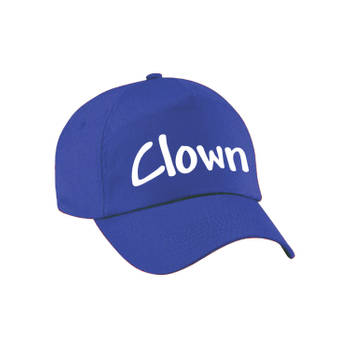 Clown verkleed pet blauw kinderen - Verkleedhoofddeksels