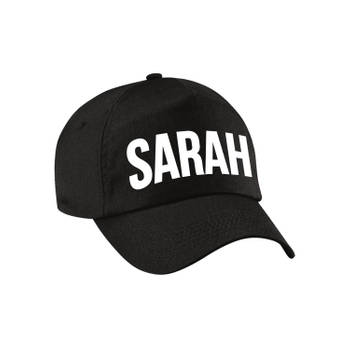 Sarah cadeau pet /cap zwart voor dames - Verkleedhoofddeksels