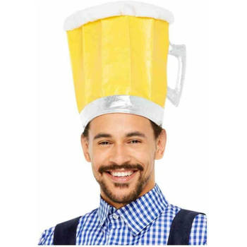 Oktoberfest Bier hoed oktoberfest / bier festival geel voor volwassenen - Verkleedhoofddeksels