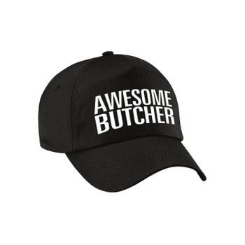 Awesome butcher pet / cap zwart voor volwassenen - Geweldige slager cadeau - Verkleedhoofddeksels
