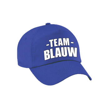 Team blauw pet volwassenen voor sportdag - Verkleedhoofddeksels