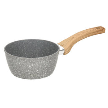 Steelpan/sauspan - Alle kookplaten geschikt - grijs - dia 17 cm - Steelpannen