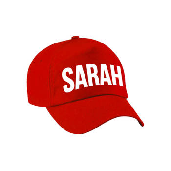 Sarah cadeau pet /cap rood voor dames - Verkleedhoofddeksels