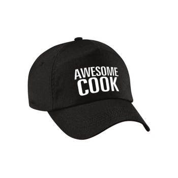 Awesome cook pet / cap zwart voor volwassenen - Geweldige kok cadeau - Verkleedhoofddeksels