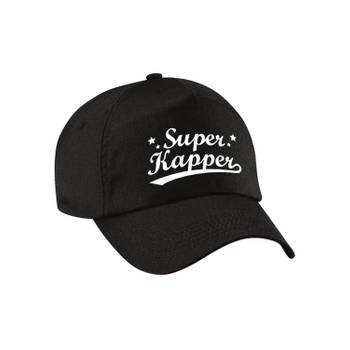 Super kapper pet /cap zwart voor heren - kapper / haarstylist cadeau - Verkleedhoofddeksels