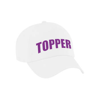 Topper fan / supporter pet/cap wit volwassenen - Verkleedhoofddeksels