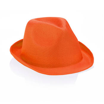 Oranje party hoedje voor volwassenen - Verkleedhoofddeksels
