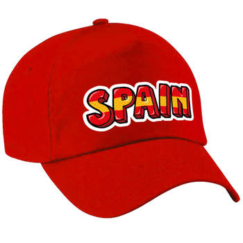 Spanje landen voetbal pet rood volwassenen EK / WK - Verkleedhoofddeksels