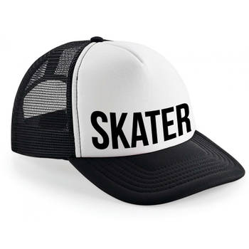 Bellatio Decorations snapback/cap - skater - zwart/wit - dames/heren - skate petjes - Verkleedhoofddeksels