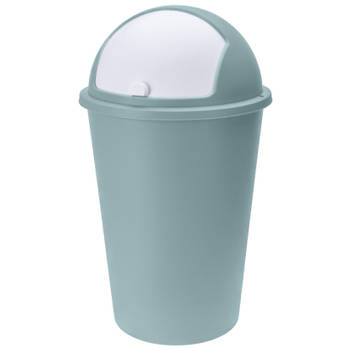 Vuilnisbak/afvalbak/prullenbak groen met deksel 50 liter - Prullenbakken