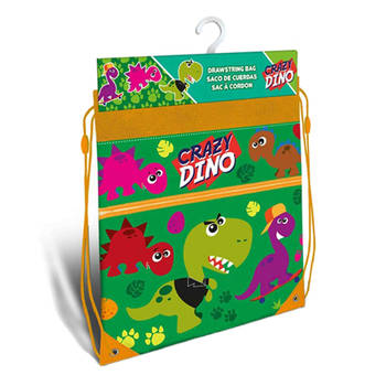 Dinosaurus sport gymtas / rugzak voor kinderen - 40 x 30 cm - Gymtasje - zwemtasje