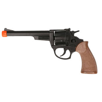 Cowboy speelgoed revolver/pistool metaal 8 schots plaffertjes - Verkleedattributen