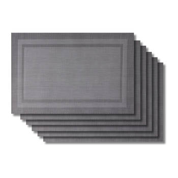 Jay Hill Placemats - Grijs - 45 x 31 cm - 6 Stuks