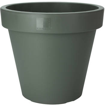 Pro Garden Plantenpot/bloempot - Tuin buiten - kunststof - donkergroen - D40 cm - Plantenpotten