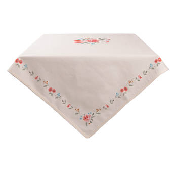 HAES DECO - Rechthoekig Tafellaken - 130x180 cm - 100% Katoen - Little Rose Collection