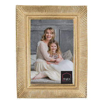 HAES DECO - Fotolijst 10x15 Goudkleurig, formaat 15x2x20 cm - Dramatic Chic