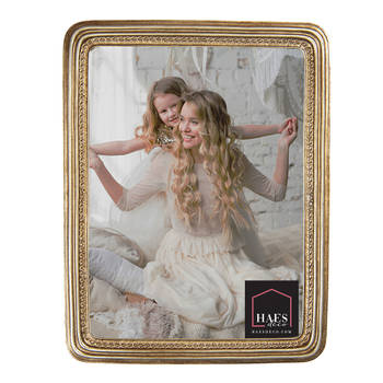 HAES DECO - Fotolijst 15x20 Goudkleurig, formaat 18x1x23 cm - Loving Chic