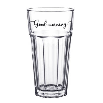 Clayre & Eef Waterglas 320 ml Glas Good morning Drinkbeker Transparant Drinkbeker