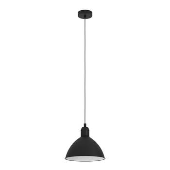 EGLO Priddy Hanglamp - E27 - Ø 30,5 cm - Zwart/Wit - Staal