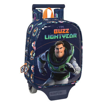 Schoolrugzak met Wielen Buzz Lightyear Marineblauw (22 x 27 x 10 cm)