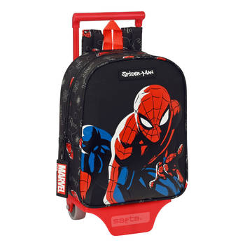 Schoolrugzak met Wielen Spiderman Hero Zwart (22 x 27 x 10 cm)