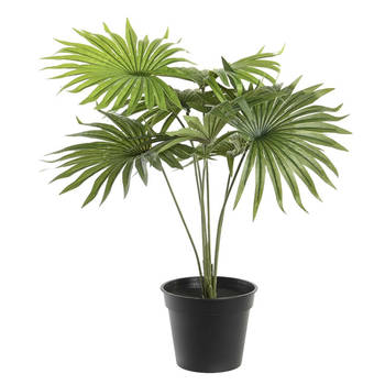 Items Kunstplant Tropische Palm in bloempot - Groen - 40 x 46 cm - Kunstplanten