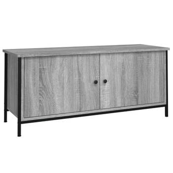 vidaXL Tv-meubel 102x35x45 cm bewerkt hout grijs sonoma eikenkleurig