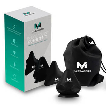 Massagerr® Triggerset - Triggerpoint Massage Set – Massage Roller - Verlicht Spierpijn en Spanningen - Incl. Zuignap