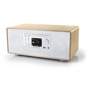 Muse M-695DBTW - Micro-audiosysteem met DAB+/FM-radio, bluetooth, CD en USB, wit