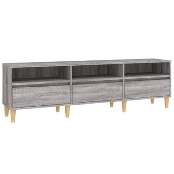 vidaXL Tv-meubel 150x30x44,5 cm bewerkt hout grijs sonoma eikenkleurig