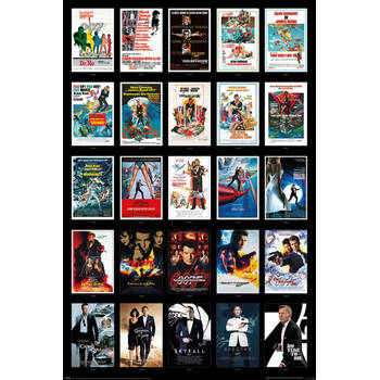 Poster James Bond 25 Films 61x91,5cm