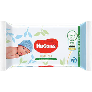 Huggies - Natural Biologisch afbreekbaar - Billendoekjes - 192 babydoekjes - 4 x 48
