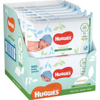 Huggies - Natural Biologisch afbreekbaar - Billendoekjes - 768 babydoekjes - 16 x 48