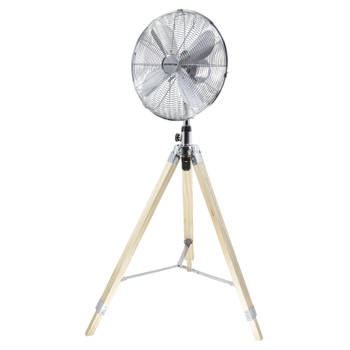Ventilator, statiefmodel 40 cm, hout en chroom