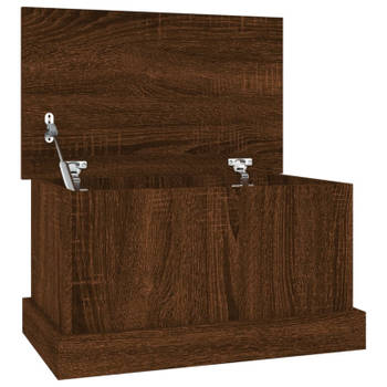 vidaXL Opbergbox 50x30x28 cm bewerkt hout bruin eikenkleur