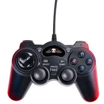 No Fear Gaming Controller - USB A - 1,5 M Kabel - Plug & Play - Controller Instelbaar - Zwart