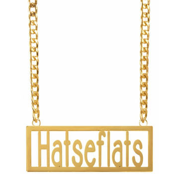 Verkleed sieraden ketting - thema Hatseflats - feestartikelen - goudkleurig - Verkleedsieraden