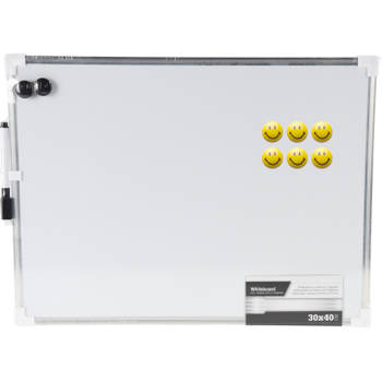 Whiteboard/memobord magnetisch incl. marker en magneten - 30 x 40 cm - Whiteboards