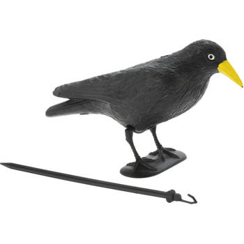 Raaf/kraai - zwart - vogelverschrikker/vogelverjager - 35 cm - Vogelverjagers
