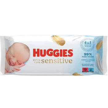 Huggies - Extra Care Sensitive - Billendoekjes - 56 babydoekjes - 1 x 56