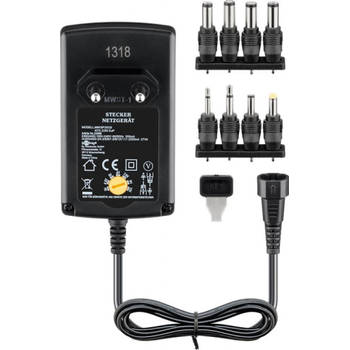 Ecofvriendelijke universele voeding 2250 Ma 3-12 V met 8 DC Adapter Power Plug Network