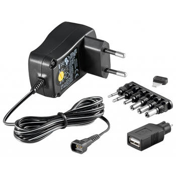 Ecofvriendelijke universele voeding 600 Ma 3-12 V met 8 DC + 1 USB-adapter Power Plug