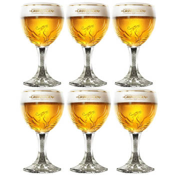 Grimbergen Bierglazen op Voet - 330 ml - 6 stuks