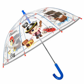 Cool Kids paraplu piraten transparant 42 cm