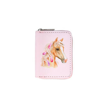 BB portemonnee meisjes roze lichtbruin paard