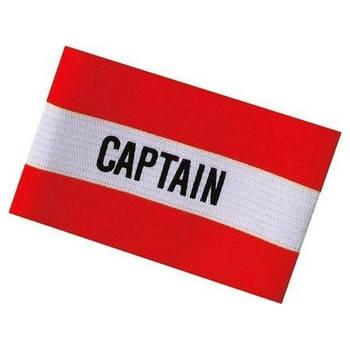 Aanvoerdersband Captain Rood/Wit Junior