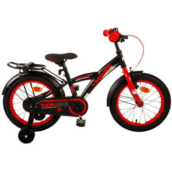 Volare Jongensfiets Thombike 16 Inch 23 cm Jongens Terugtraprem Zwart/Rood