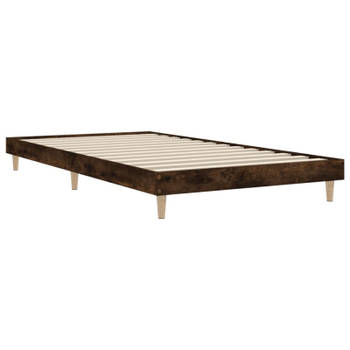 vidaXL Bedframe zonder matras hout gerookt eikenkleurig 90x200 cm