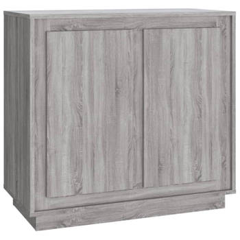 vidaXL Dressoir 80x34x75 cm bewerkt hout grijs sonoma eikenkleurig